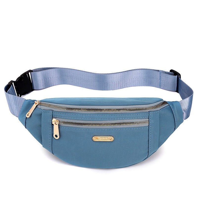 New Women's Versatile Crossbody Bag South Korean Casual Oxford Cloth Shoulder Bag Multi Layer Change Mobile Phone Waist Bag