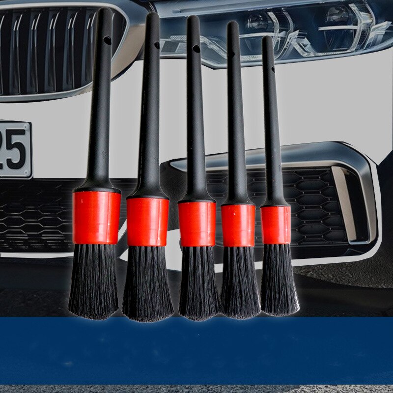 5Pcs Soft Detailing Brush Car Cleaning Detailing Set Automotive Detailing For Car Cleaning Dirt Dust Clean Brush