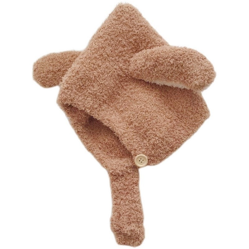 Baby Hat Warm In Autumn And Winter Baby Rabbit Ears Plush Korean Version Ear Cap Baby Hat Cute