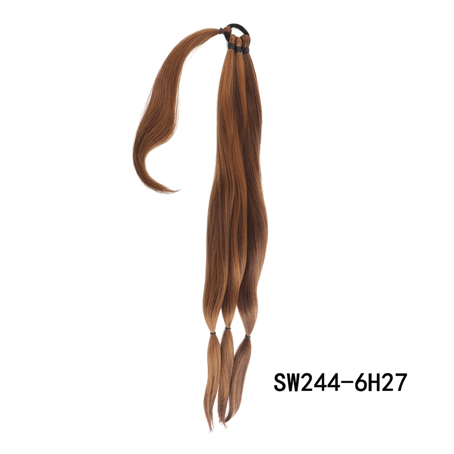 Peluca de fibra química de nueva moda con trenza falsa, extensiones de cabello trenzado largo para mujer, extensiones de cabello tipo banda para el cabello, peluca trenzada, cola de caballo