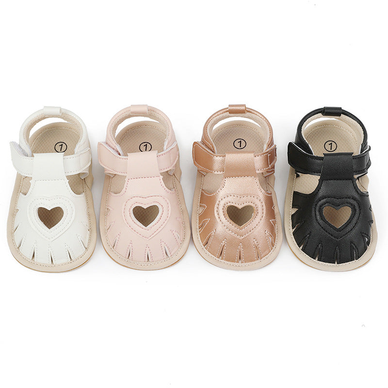 Newborn Summer Sandals Rubber Sole Breathable Shoes Princess Shoes Toddler Shoes Baby