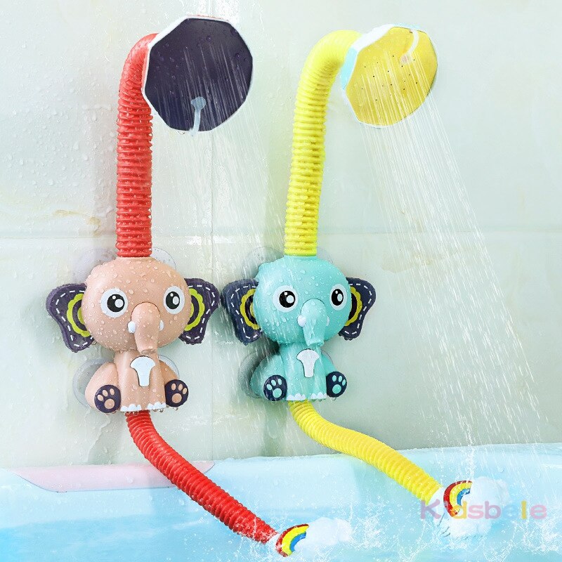 Juguetes de baño Juego de agua para bebés Modelo de elefante Grifo de ducha Juguete eléctrico con rociador de agua para niños Juguetes de baño para bebés 