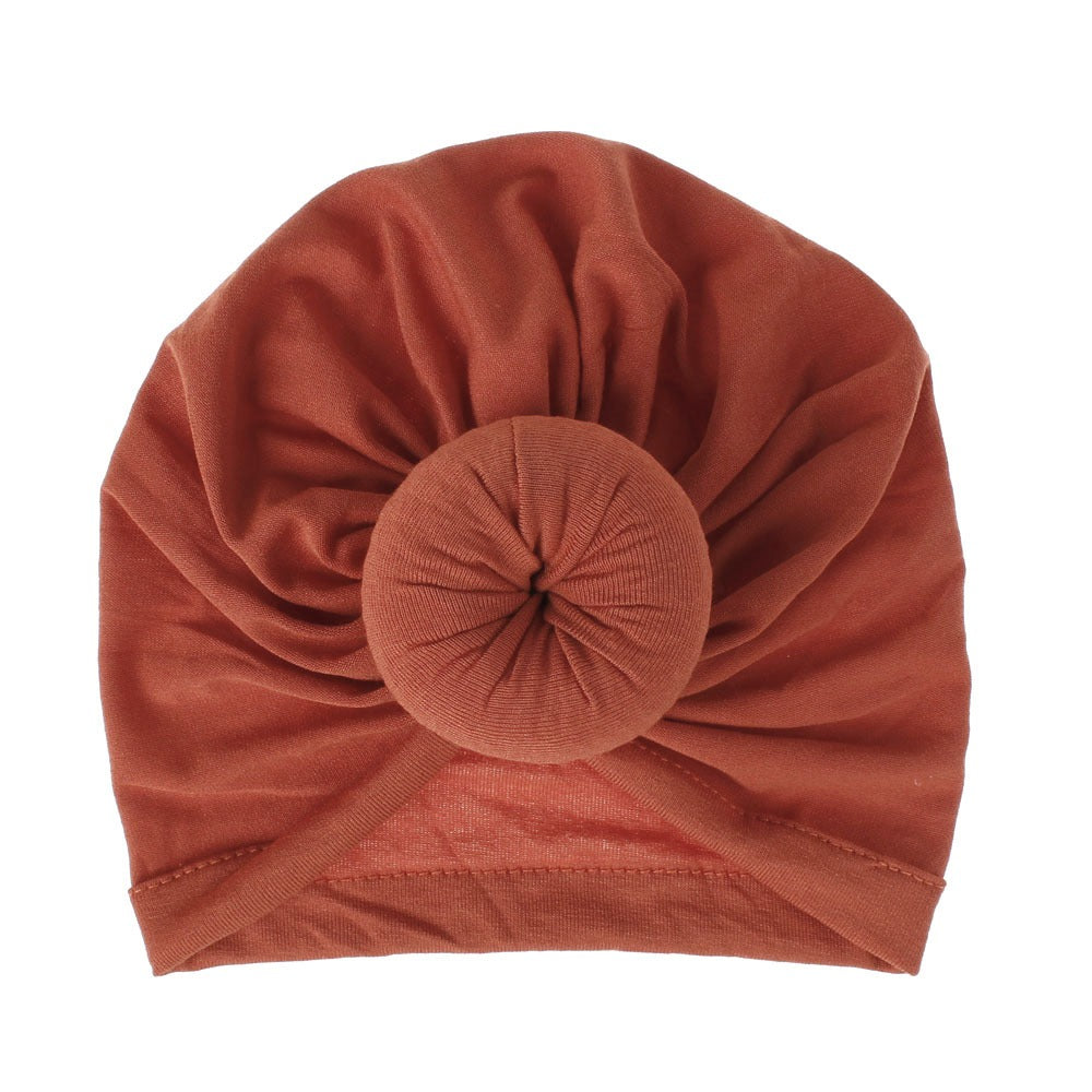 Gorro de bebé de punto con forma de donut de rayón, gorro de tela, gorro para niños, jersey para bebé