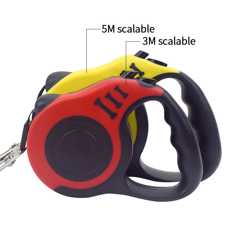 Dog Leash Retractable Nylon Automatic Traction Rope Multi-Color Optional Dog Walker Adjustable Traction Rope