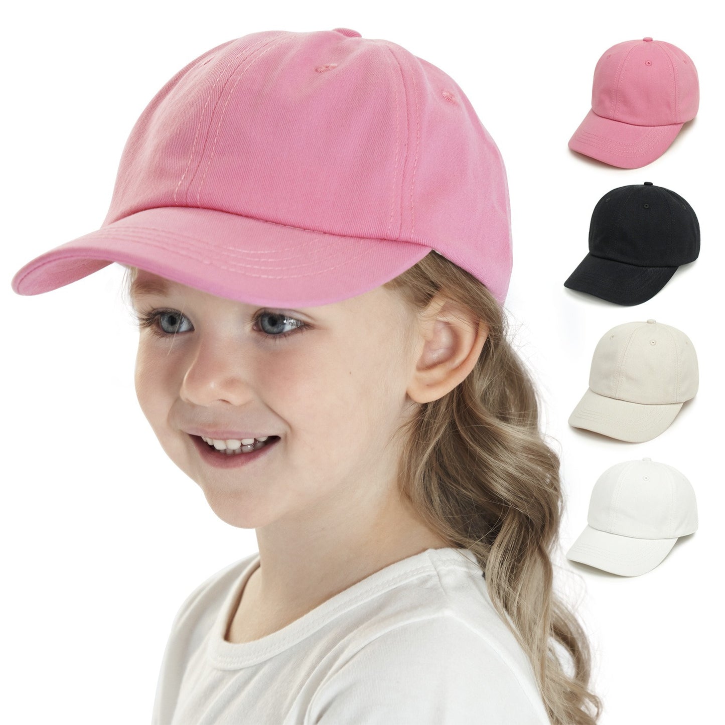 Gorra de béisbol para niños, nueva gorra informal para exteriores, con lengüeta de pato, color sólido, ala curva, para el sol, 9 colores