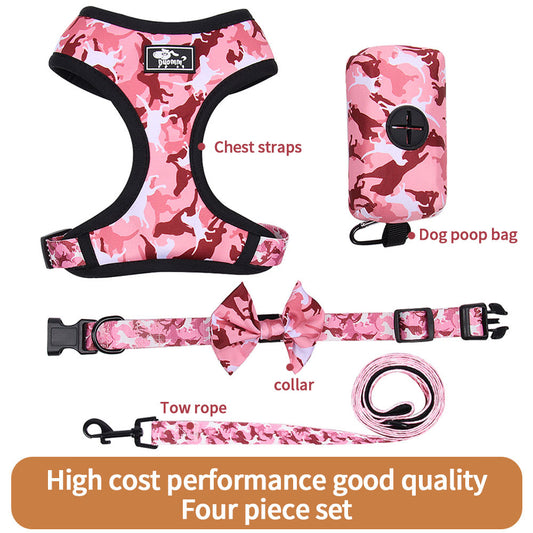 New Pet Leash Undershirt Type Dog Chest Strap Set Of Small And Medium-Sized Dog Walking Rope Dog Rope