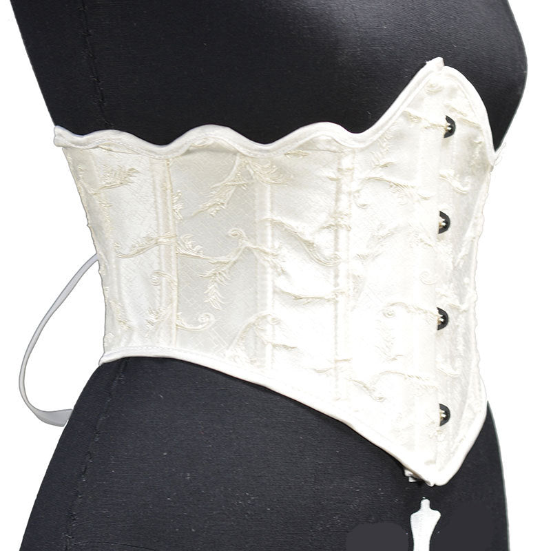 Short 4 Button Embossed Antler With Waist Seal and Fishbone Shaped Waist Clip Worn On Both Sides