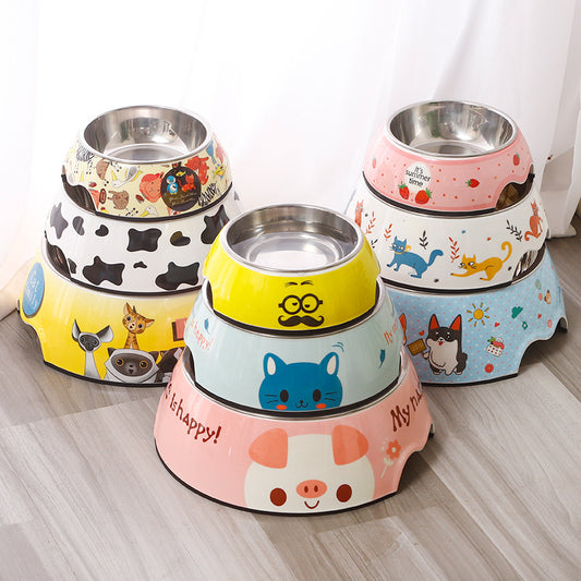 Cuenco para comida de perro Melanie Cuenco para mascotas Cuenco para perros Cuenco para agua Cuenco para mascotas Cuenco para perros de acero inoxidable Cuenco individual Cuenco para gatos Suministros para mascotas