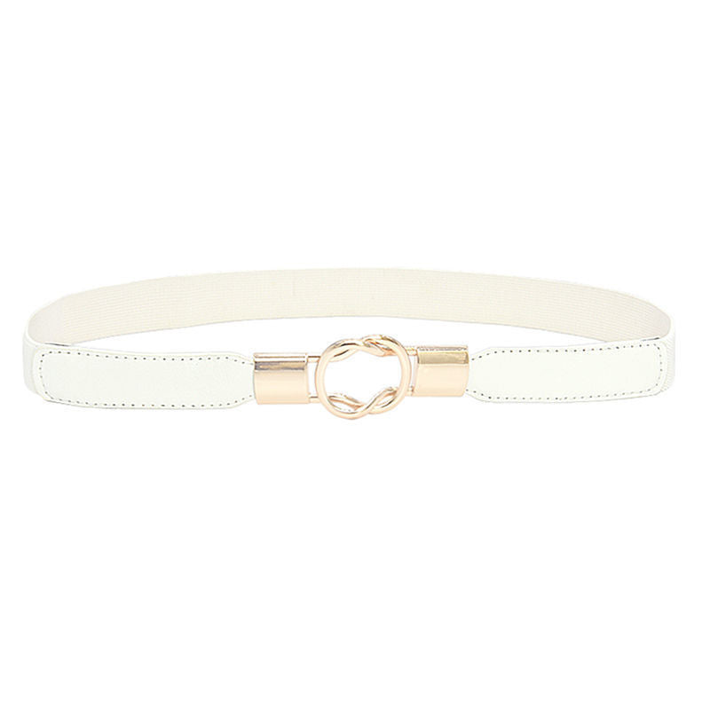 Elastic Waist Closure For Women With Skirt Decoration Metal Snap On Fashion Trend Versatile Belt