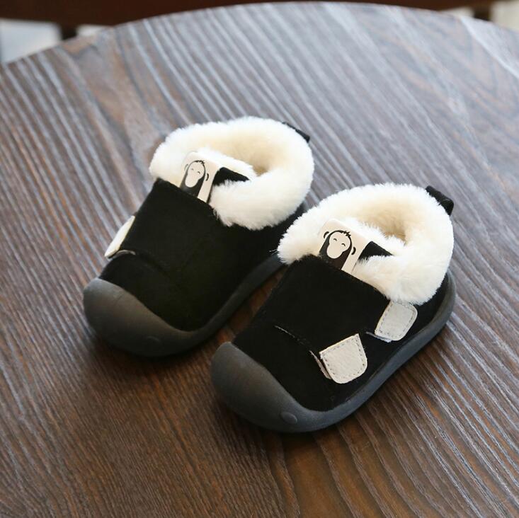 Botas de nieve para bebés y niños pequeños, cálidas, de felpa, para invierno, cómodas, suaves y antideslizantes, para exteriores