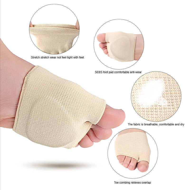 Anti Slip Front Palm Pad, Thickened, Breathable, and Pain Resistant Foot Cocoon, Front Foot Big Toe Eversion Protective Cover