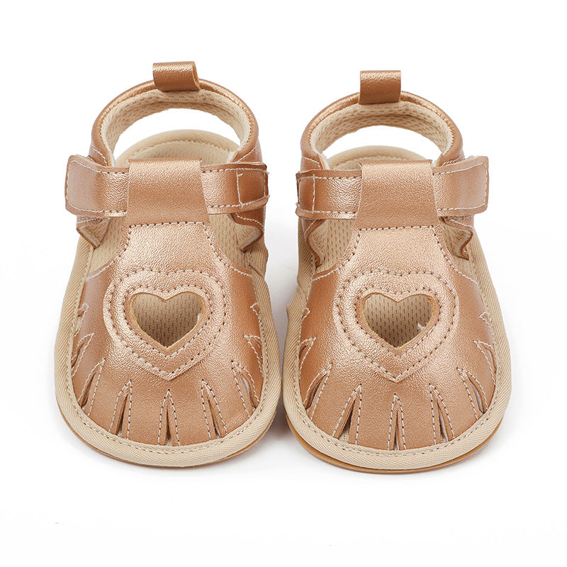 Newborn Summer Sandals Rubber Sole Breathable Shoes Princess Shoes Toddler Shoes Baby