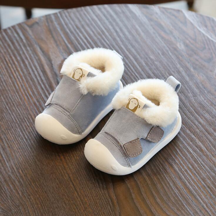 Botas de nieve para bebés y niños pequeños, cálidas, de felpa, para invierno, cómodas, suaves y antideslizantes, para exteriores