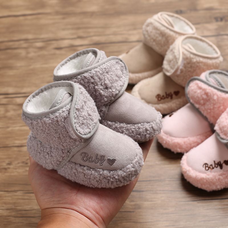 Zapatos de algodón para bebés, cálidos y para primeros pasos en invierno, bonitos zapatos para bebés, niños y niñas, zapatos de suela suave para interiores de 0 a 18 meses