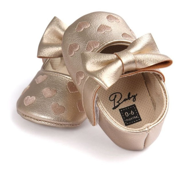 Baby PU Leather Baby Boy/Girl Moccasins Moccs Shoes Bow Fringe Soft Soled Non-slip Footwear Crib Shoes