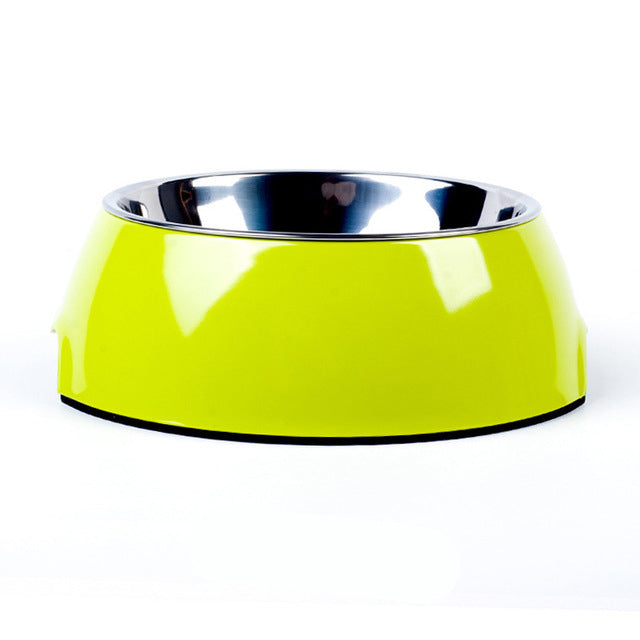 Dog Bowl Cat Food Bowl Stainless Steel Dual-Use Feeding And Drinking Bowl Removable Non-Slip Single Bowl Pet Bowl