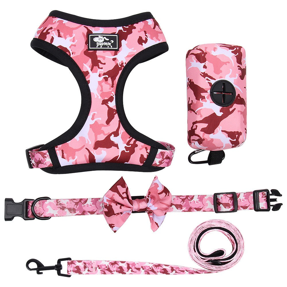 New Pet Leash Undershirt Type Dog Chest Strap Set Of Small And Medium-Sized Dog Walking Rope Dog Rope