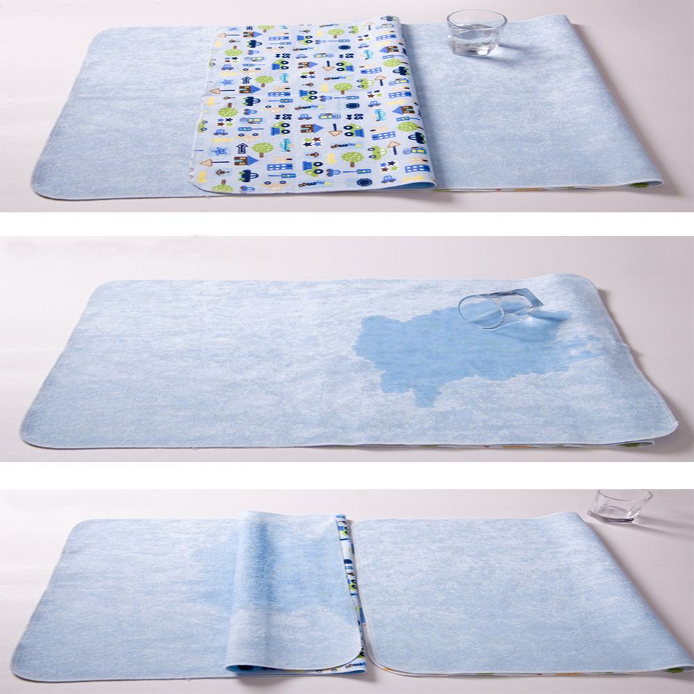 Almohadilla de orina impermeable para bebé de 30 x 45 cm, disponible en dos lados, pañal suave para bebé, tapete para niño, toalla, cambiador, paño absorbente y transpirable