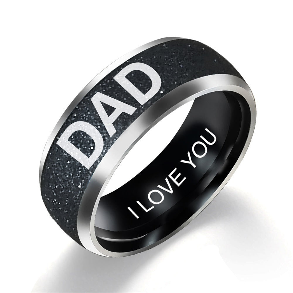 Europe and America Mother's Day Father's Day Gift Jewelry Family Couple Family Ring DAD MOM SON DAUGHTER