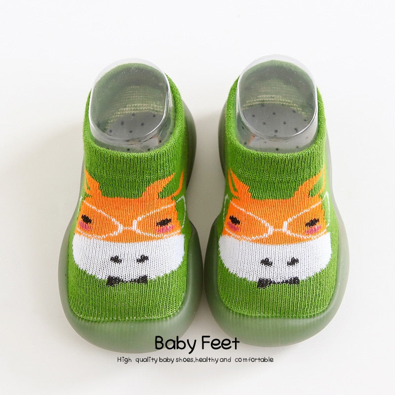 Unisex Baby Shoes First Shoes Toddler First Walkers Boy Soft Sole Rubber Outdoor Baby Shoes Cute Animal Baby Booties Anti-slip