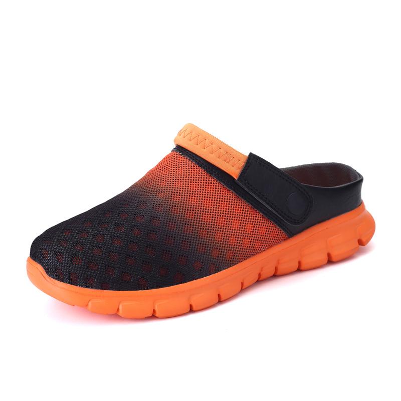 Summer Sandals Men Mesh Shoes Mules Clogs Breathable Beach Slippers Male Water Hollow Aqua Wading Chaussure Homme