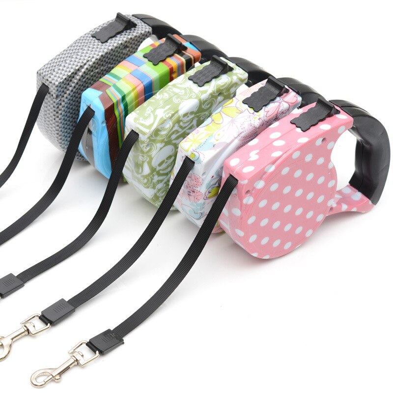 Automatic retractable dog leash, pet leash, small and medium-sized dog supplies, dog leash chain, dog leash 5M