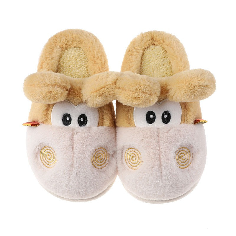 Autumn And Winter Wool Slippers Children's Cotton Slippers Winter Cotton Shoes Household Boys And Girls Home Slippers