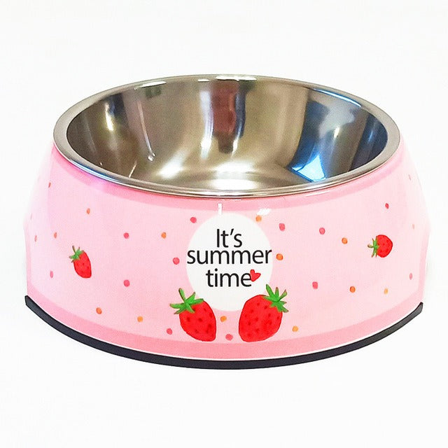 Dog Bowl Cat Food Bowl Stainless Steel Dual-Use Feeding And Drinking Bowl Removable Non-Slip Single Bowl Pet Bowl