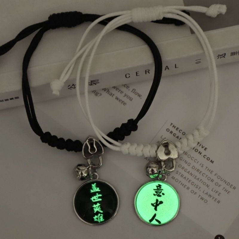 Pulsera luminosa para chicas, estudiantes, dos amigas, pulsera luminosa de moda coreana para parejas