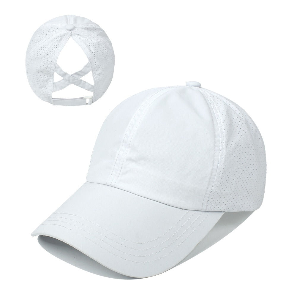 Baseball Cap Women's New Outdoor Sports Horsetail Baseball Cap Breathable Mesh Cap