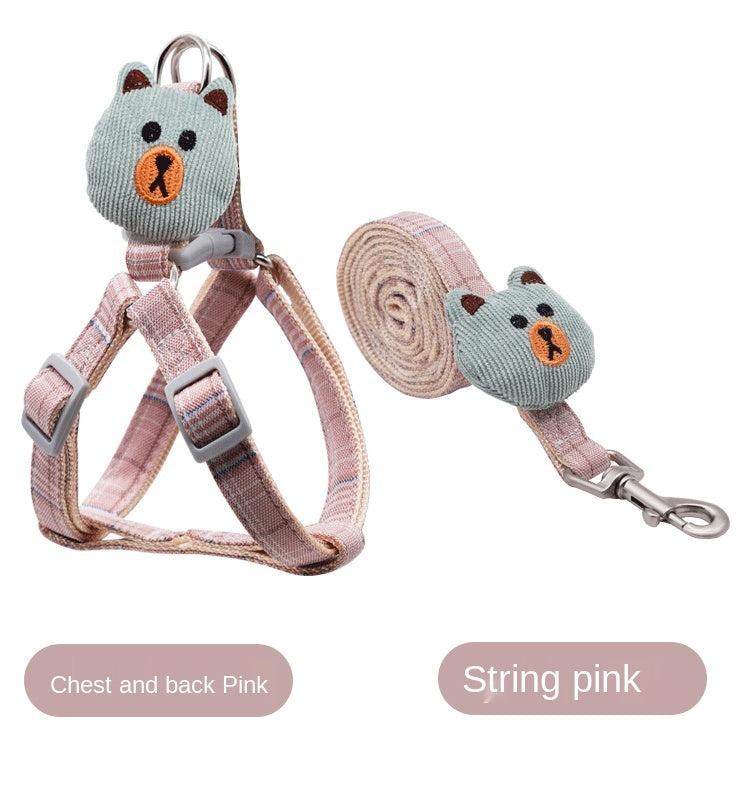 Dog Rope Bear Puppet Dog Traction Rope Adjustable Cat Rope Dog Rope Dog Chain Cat Rope Pet Traction Rope