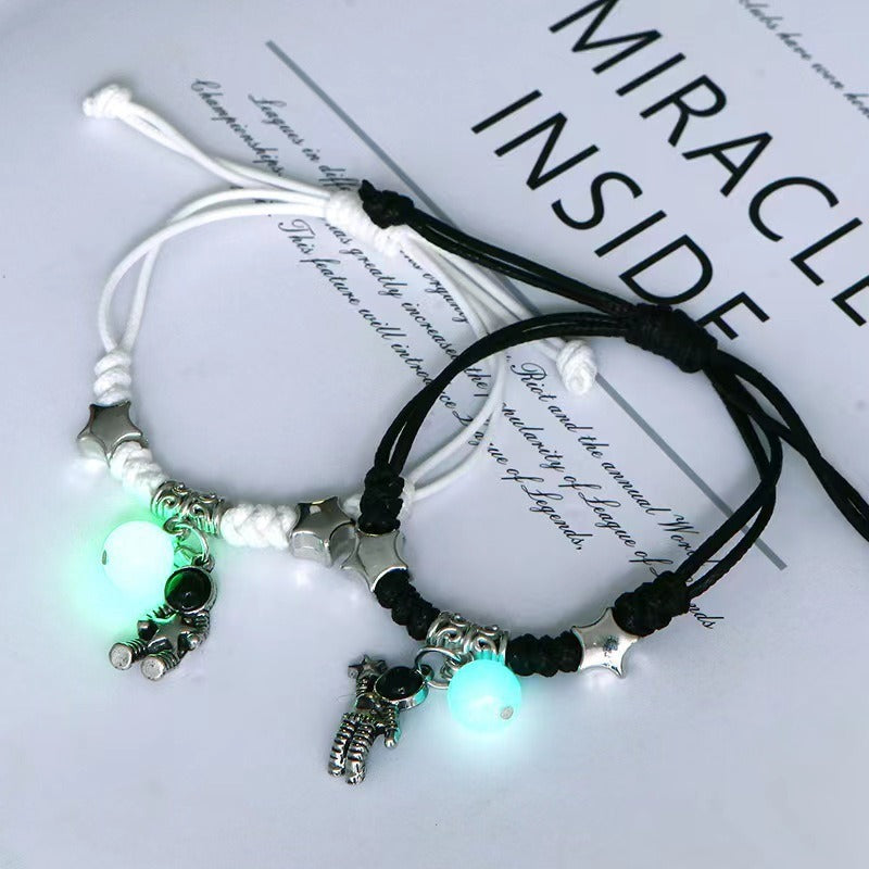 Pulsera luminosa para chicas, estudiantes, dos amigas, pulsera luminosa de moda coreana para parejas