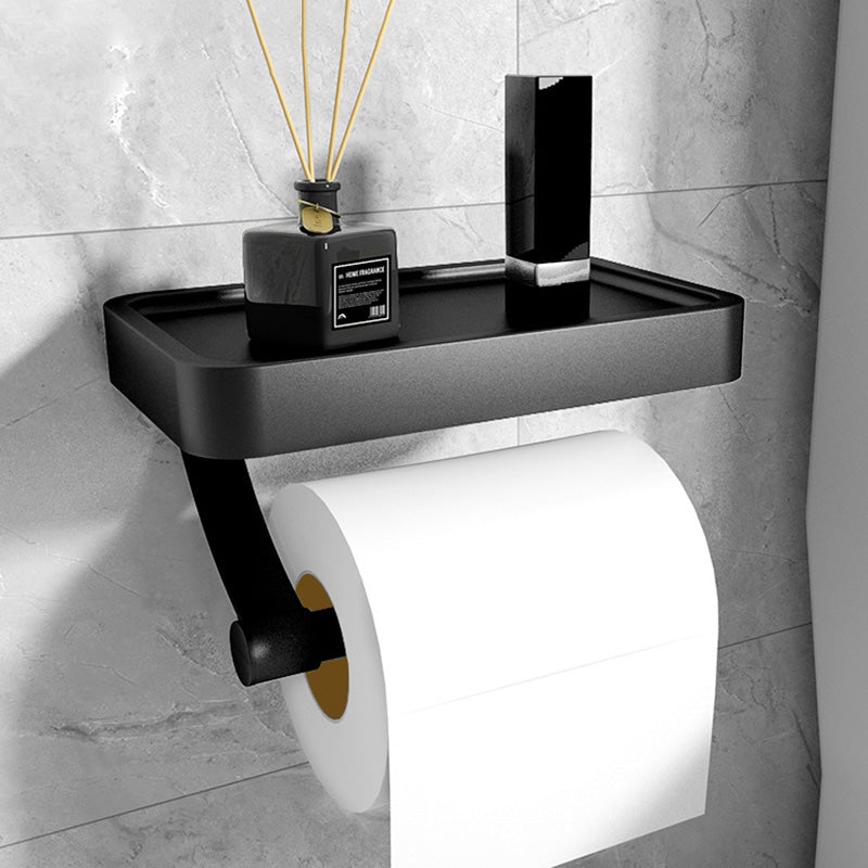 No Hole Paper Towel Holder Paper Towel Box Space Aluminum Bathroom Toilet Put Cell Phone Roll Paper Holder Wall Mounted Rack