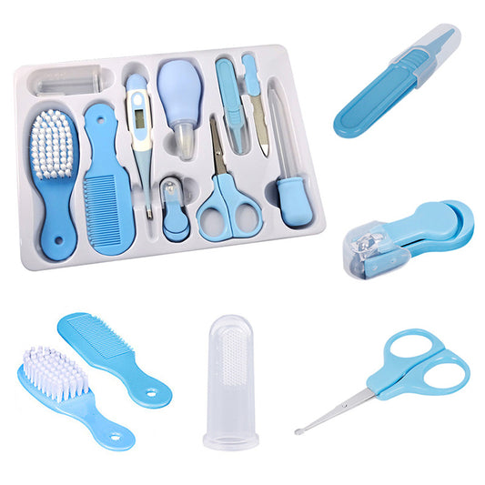 10Pcs/Set Baby Health Care Set Portable Newborn Baby Tool Kits Kids Grooming Kit Safety Cutter Nail Care Set for Baby Children