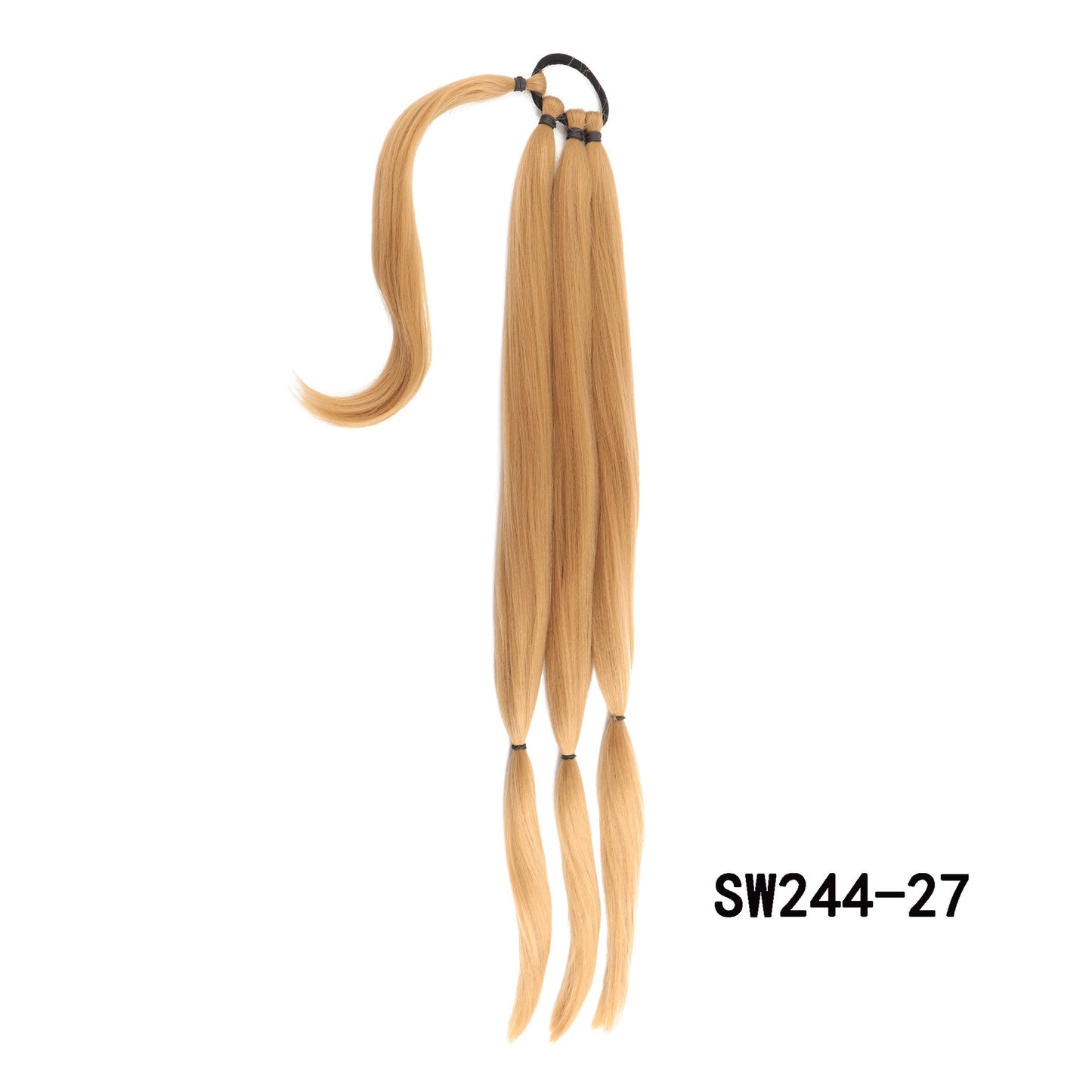 Peluca de fibra química de nueva moda con trenza falsa, extensiones de cabello trenzado largo para mujer, extensiones de cabello tipo banda para el cabello, peluca trenzada, cola de caballo