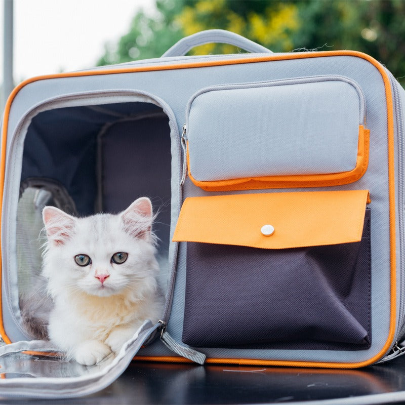 Nueva mochila de gran capacidad para perros y gatos, bolsa de lona portátil para el hombro, bolsa cruzada para mascotas