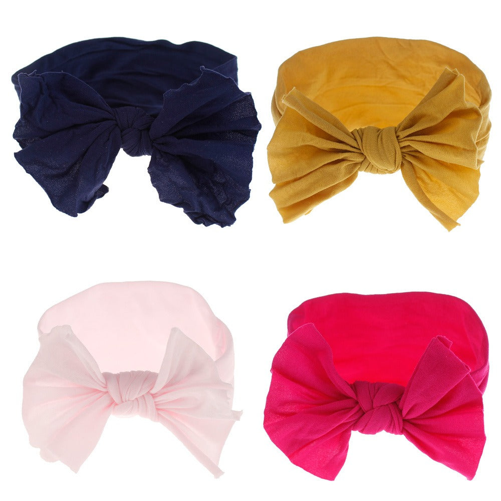 Baby Hair Band Headwear Summer Super Beautiful Princess Fan Chao Soft Silk Stockings Nylon Single layer Big Bowknot Hair Jewelry