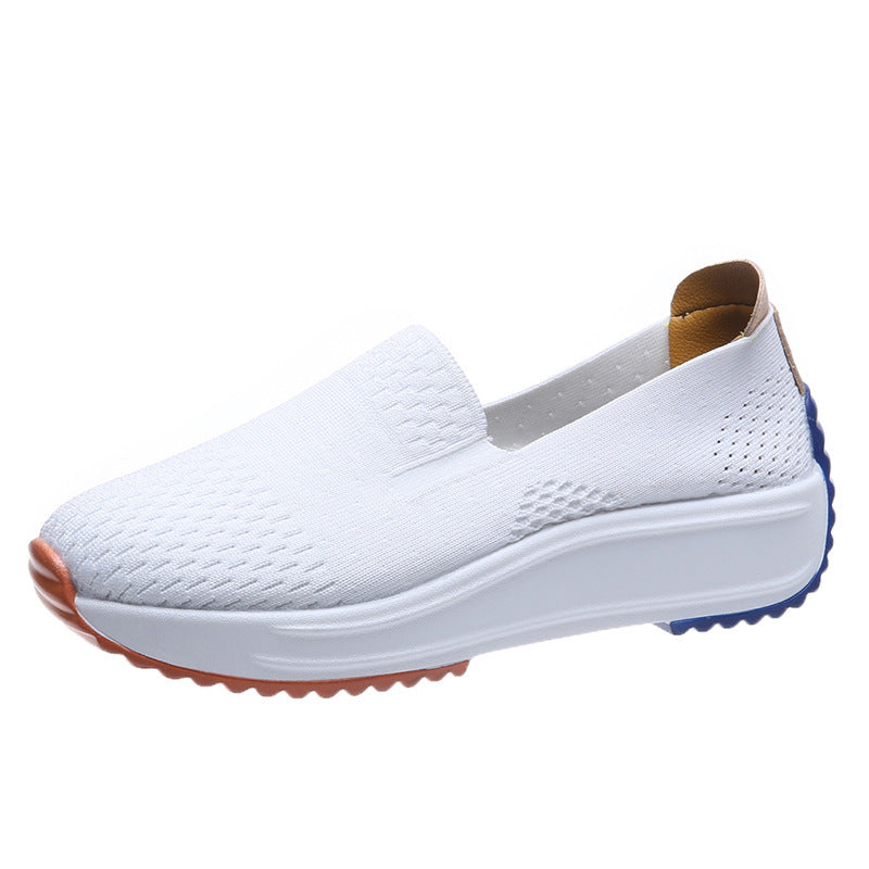 Spring and Autumn New Shoes Korean Women's Single Shoes Comfortable Casual Shoes Large Size Slip-On Shoes