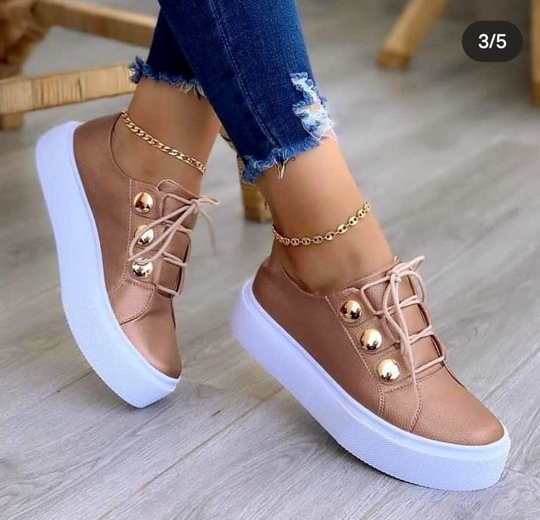 Zapatos casuales grandes para mujer, de estilo europeo y americano, nuevos, con punta redonda y suela gruesa, informales, de viscosa, zapatos individuales