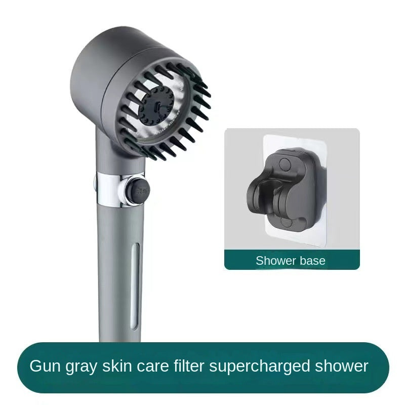 Supercharged Filter Spray Three-Speed Shower Nozzle Shower Shower Head Handheld Faucet