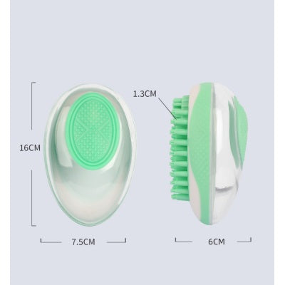 Dog Cat Bath Brush 2-in-1 Pet SPA Massage Comb Soft Silicone Pets Shower Hair Grooming Cmob Dog Cleaning Tool Pet Products