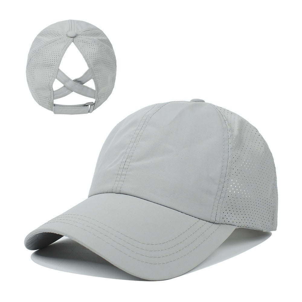 Baseball Cap Women's New Outdoor Sports Horsetail Baseball Cap Breathable Mesh Cap