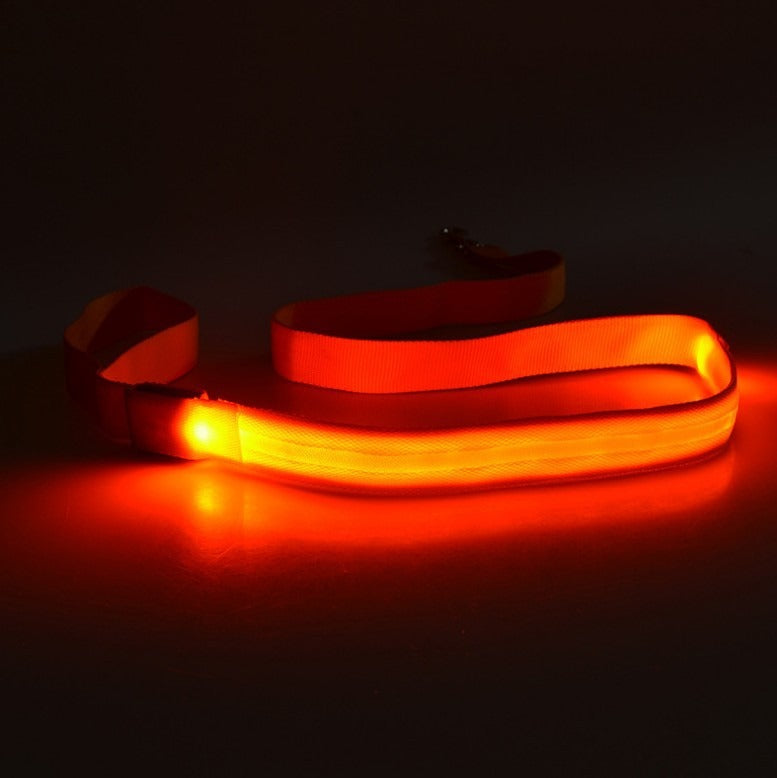 LED Light-Emitting Dog Leash Tractor Pet Belt / Light-Emitting Rope / USB Flashing Light Traction Rope Dog Leash