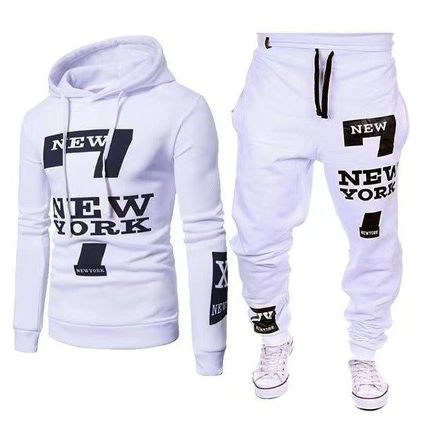 New Spring and Autumn Sweater Pants Casual Sports Couple Set Manufacturer One hand Hooded Two piece Set for Men