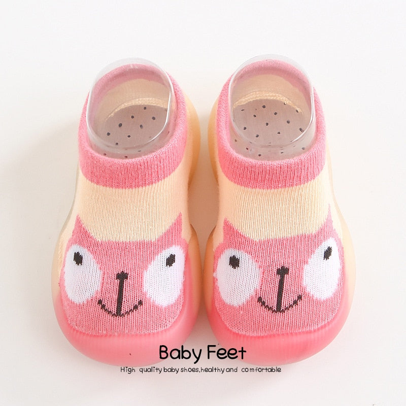 Unisex Baby Shoes First Shoes Toddler First Walkers Boy Soft Sole Rubber Outdoor Baby Shoes Cute Animal Baby Booties Anti-slip