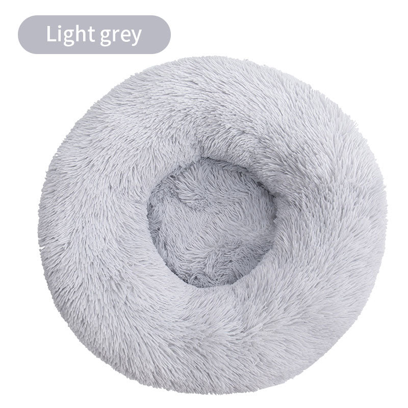 Long Plush Round Pet House Dog Bed Winter Cat Mat Pet Mattress Pet Supplies