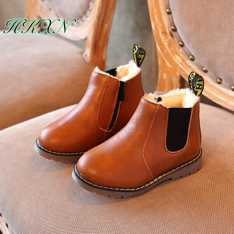 Botas de lluvia de invierno limitadas, botas cortas, zapatos para niños grandes, botas cortas para niños, zapatos de cuero de Inglaterra, botas para niñas, botas nuevas