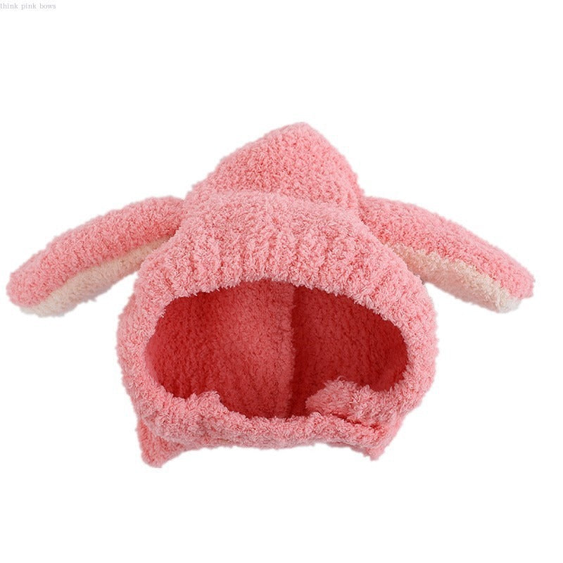 Gorro de bebé cálido para otoño e invierno, orejas de conejo de peluche, versión coreana, gorro para bebé bonito