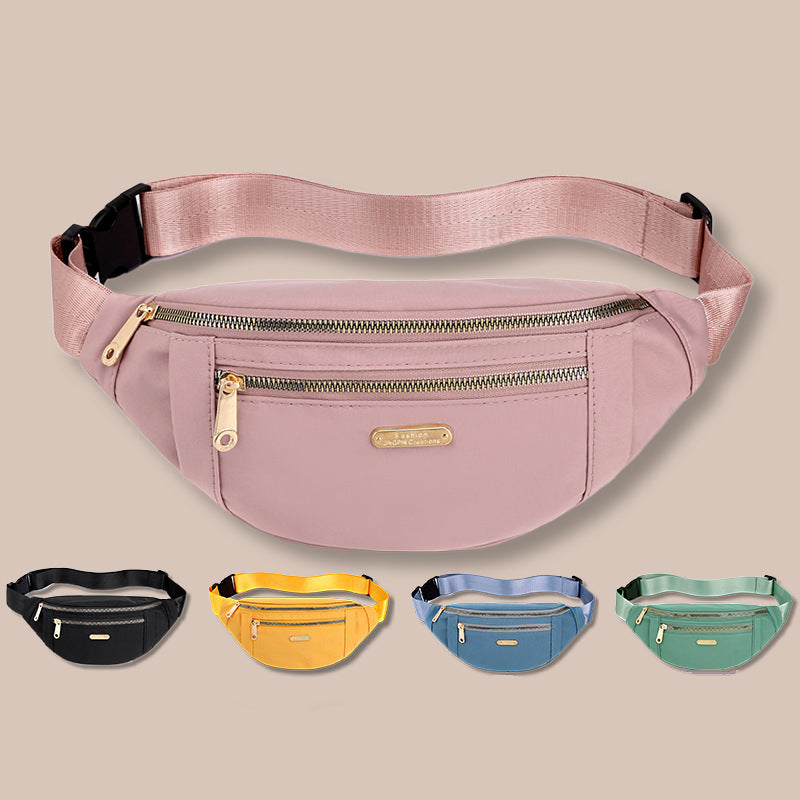 New Women's Versatile Crossbody Bag South Korean Casual Oxford Cloth Shoulder Bag Multi Layer Change Mobile Phone Waist Bag