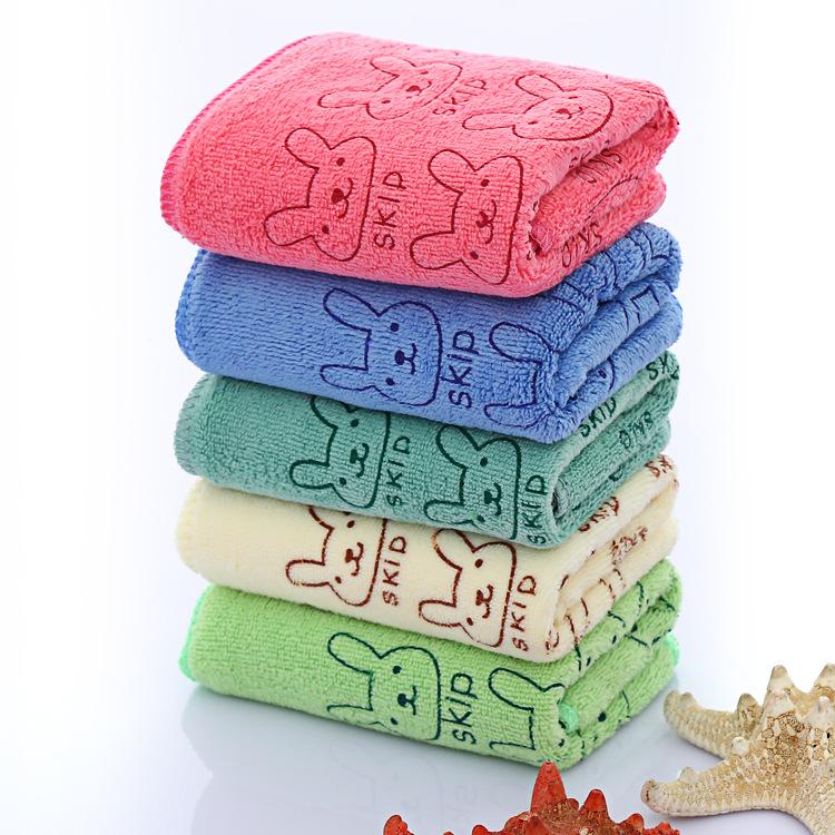 25*50cm Cute Baby Kid Towel Face Microfiber Absorbent Drying Bath Beach Towel Washcloth Swimwear Baby Towel Cotton Kids Towel